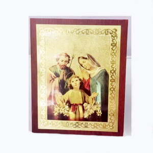 Cadre photo en bois massif doré KOMI, décoration de table, portrait religieux de la Vierge Marie et de sa famille, pour artisanat à domicile - Product Image 3
