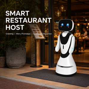 Robot <span class=keywords><strong>de</strong></span> Recepción Compacto con IA, Pantalla Táctil <span class=keywords><strong>de</strong></span> 13.3 Pulgadas, Navegación LiDAR e Interacción por Voz para Hoteles, Restaurantes, Centros Comerciales y Bancos - Product Image 3