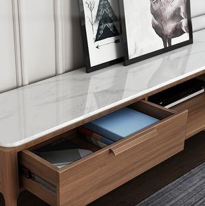 European TV Cabinet Modern Living Room Furniture <strong>Corner</strong> Wooden TV <strong>Stand</strong> With Drawers - Product Image 6