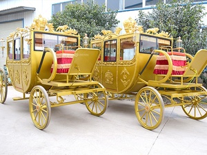 Vente flash : Chariot de chevaux de luxe, fabricant de chariots de chevaux, chariot royal tiré par des chevaux à vendre {ZD-RC18} - Product Image 5