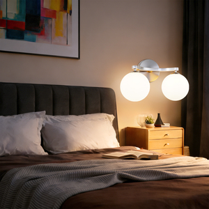 Romantic Geometric Orb Glass G9 Wall Lamp Bedroom <b>Bedside</b> Wall Light for Aisle Hallway Corridor Hotel Home Decor Wholesale - Product Image 3