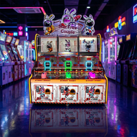 Machine de jeu à billes roulantes personnalisable pour enfants, motif lapin étoilé, pour trois joueurs, fabriquée en Chine