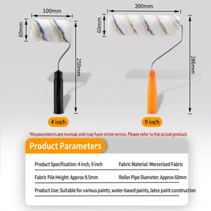 Rouleau de peinture blanc DIY OEM pas cher à poils longs en matériau composite, garantie 3 ans, outil de peinture artistique <span class=keywords><strong>pour</strong></span> murs et maison - Product Image 4