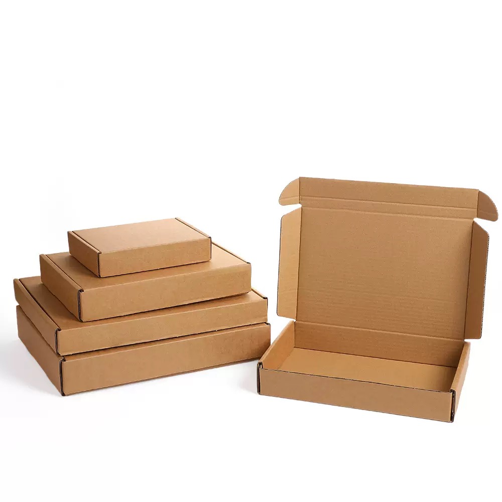 Wholesale Brown Kraft Airplane Box Custom Logo Printed Folding Corrugated Mailer For Postal Shipping Courier Packaging &Business