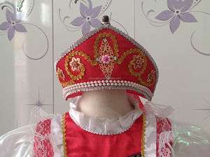 Tocado ruso femenino tradicional de moda personalizado de fábrica, tocado tradicional de niña Kokoshnik, tiara nupcial Kokoshnik - Product Image 2