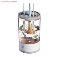 Produits de dropshipping 2025 Brosse à maquillage électrique automatique portable avec support de séchage pour toutes les tailles de brosses