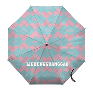 Nouvelles Sisters Will : Parapluie Automatique Personnalisable avec Motif Damier Alphabet Grec, Protection Solaire, Coupe-Vent, Toutes Saisons - Product Image 2