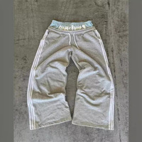 Fabricant de vente directe personnalise les pantalons de sport décontractés en coton double couche à double taille, style hip-hop urbain