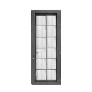 Customized Durable Aluminium Door Balcony Use To Garden Aluminium Frame Glass Casement Door For House