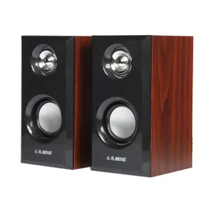 Wooden Enclosure Cabinet Multimedia Powered Desktop Passive Bookshelf Computer Speakers HIFI Stereo Retro Speakers