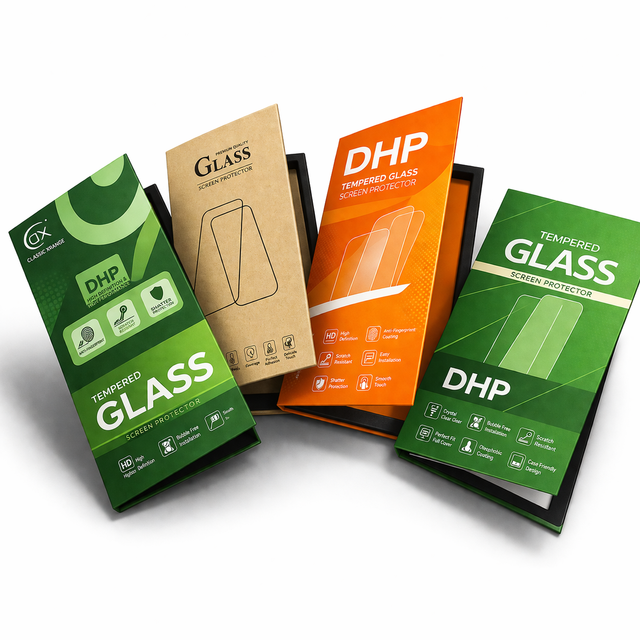 Custom Rigid Cardboard Book-shape Box Boutique 8H 9H Tempered Glass Screen Protector Packaging Gift Box