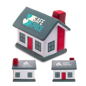 Pelota Antiestrés Personalizada de Espuma PU con Forma de Casa, Color Personalizado, Impresión Serigráfica, Juguete Antiestrés para Inmobiliarias - Product Image 1
