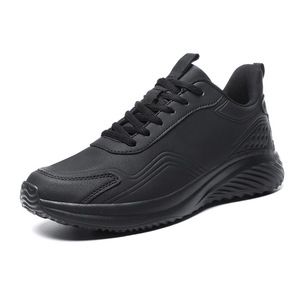Chaussures de sport imperméables à lacets avec empeigne synthétique, semelle légère et résistante aux chocs, pour la marche quotidienne - Product Image 2