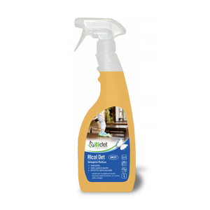 Détergent de surface ALCOL DET 12x750 ml en spray, parfum rose, bois de santal, prune, pour marbre, céramique, grès, linoléum, bois, parquet - Product Image 1