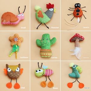 Giocattolo per Gatti in Peluche alla Menta, Durevole ed Ecologico, con Forme di Insetti, Cactus e Gufo per Gattini - Aiuto per l'Autorilassazione - Product Image 2