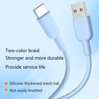 Kabel Adaptor Nilon Kabel Ponsel 1m Transfer Data Tipe C Kabel Pengisi Daya Cepat untuk Iphone 17 Pro Max untuk Huawei