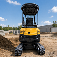 Mini-excavatrice diesel SY18, compacte, sur chenilles, hydraulique, pour le drainage, le terrassement, l'aménagement paysager et les travaux de fondation