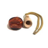Diffuseur de parfum pour voiture vide à suspendre, 8 ml, en verre couleur ambre, avec bouchon à vis de forme unique et sérigraphie, vente en gros