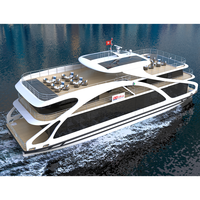 Catamarán de Lujo para Turismo Marítimo y de Playa, Barco de Pasajeros Grande Estándar para Cruceros Turísticos
