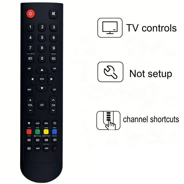 Infrared Replacement Remote for Changhong TV No Setup Plug&Play Full Function, Channel Shortcut Stable Long Control Distance