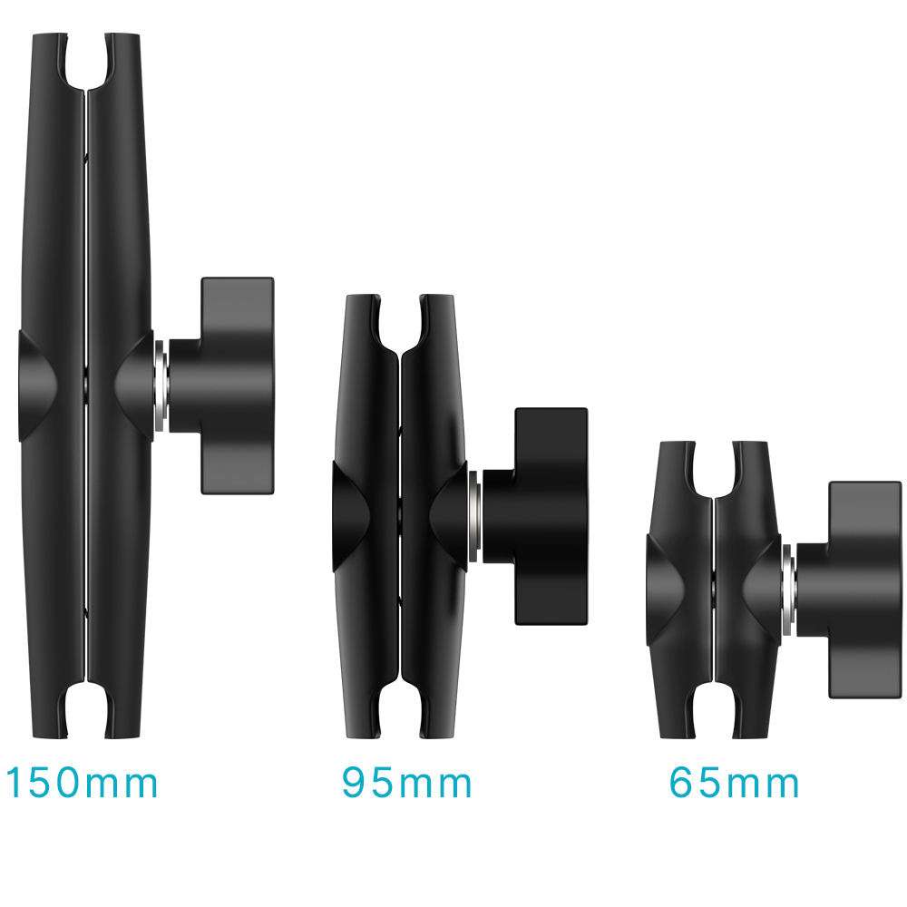 HONGDAK Universal Motorcycle Cell Mobile Phone Holder 6CM 9CM 15CM Rod Double Ball Head Light Arm Mountain Bike Phone Holder
