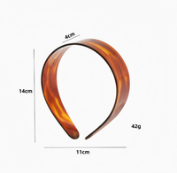 Serre-tête Rétro Mignon Fait Main en Acétate pour Femme - Bandeau Large Élégant, Accessoire Cheveux Classique et Tendance