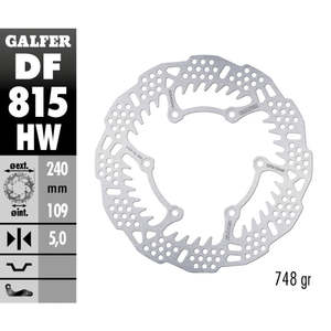 Galfer Shark Beta RR 350 13-25 ferro disco freno posteriore 5 mm modello di auto specifico per scopi di produzione - Product Image 1