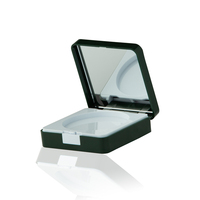 Boîtier OEM à poudre compacte noir vide, avec conteneurs de fond de teint et miroir, 50 pièces