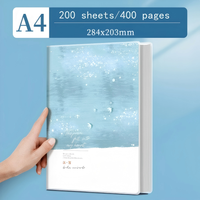 Carnet de notes A4 80g avec couverture en caoutchouc épaissie, bloc-notes de mémos, carnet de bureau simple et de haute qualité pour étudiants, papeterie en gros