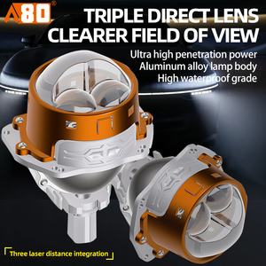 Phare de voiture A80-GT3 à LED haute luminosité à double lentille, 3 pouces, faisceau haut et bas intégré, phare à trois lentilles directes - Product Image 5