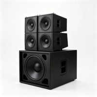 Système de sonorisation professionnel à ligne active 4000W de puissance de crête, double haut-parleur 15 pouces, équipement audio de scène pour concerts
