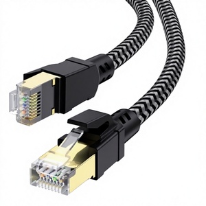 <span class=keywords><strong>Cable</strong></span> <span class=keywords><strong>Ethernet</strong></span> <span class=keywords><strong>Cat</strong></span> <span class=keywords><strong>8</strong></span> CABNEER de 20 Metros, Conectores RJ45, Blindaje Trenzado, Revestimiento de Nailon, 40Gbps, 2000MHz, Alta Velocidad LAN para Router - Product Image 3