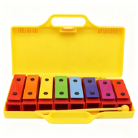 Instrumento de Percusión Orff al por Mayor, Xilófono Portátil de 8 Notas con Arcoíris, Instrumento Musical de Percusión para Niños