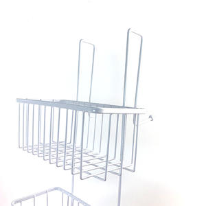 3 Tier Banheiro Armazenamento Cesta De <span class=keywords><strong>Metal</strong></span> Branco Pendurado Chuveiro Caddy Sobre A Porta Do Chuveiro Organizador - Product Image 5