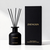 Bouteille de diffuseur de parfum en verre vide de 150 ml, couleur personnalisée, noir mat classique, blanc, gris, marron, avec boîte personnalisée, vente en gros
