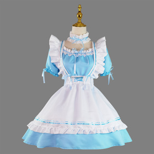 Disfraces de mucama Lolita para niñas y mujeres, uniforme de Cosplay, animación, atuendo japonés, ropa, color negro, <span class=keywords><strong>2021</strong></span> - Product Image 6