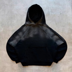 Sudadera con Capucha de Alta Calidad, Estilo Urbano, Personalizable, Lisa, Talla Grande, 380 g/m², Felpa Francesa, Lavado Ácido Vintage, Decolorada por el Sol, para Hombre - Product Image 1