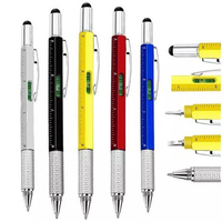 Stylo à bille multifonction 6-en-1 durable avec logo personnalisé SL, avec tournevis, stylo multi-outils en plastique coloré, cadeau pour la fête des pères