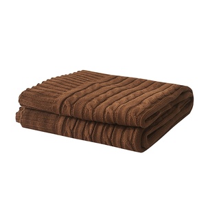 Manta de Lujo de Estilo Nórdico, Tejida con Hilo de Algodón Trenzado, para Sofá, Oficina, Siesta, Cama, Color Sólido - Product Image 5