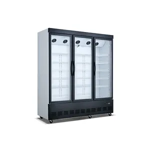 3 Door Cold Drink Freezer Beer Cooler Glass Door Refrigerator Display Fridge Beverage Chiller for Supermarket