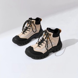 High-top hiking <b>boots</b> anti-slip thick sole breathable mesh outdoor <b>work</b> shoes men's and women's versions available - Product Image 5