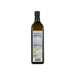 Italienische 1000ml Glasflasche Großhandel essbare Öle für alle Koch zwecke Extra-jungfräuliche Bio-Olivenöl presse