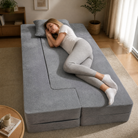 Modulares Cord-Schlafsofa Konvertierbares Bodensofa Faltbares 3-in-1 Multifunktionales Schlafsofa für Wohnzimmer und Apartment