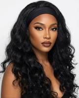 Perruque Bandeau Cheveux Humains Vierges Cambodgiens de Meilleure Qualité, Type Frisé Crépus Doux, Perruques Bandeau pour Femmes Noires