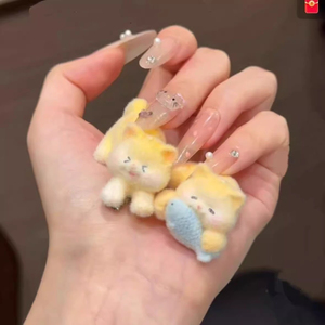 Popular Niche Design <b>Sweet</b> Yellow Small Cat Hairpin Cute Cartoon Fashionable Style Women's Hairpins Wholesale Headwear - Product Image 4