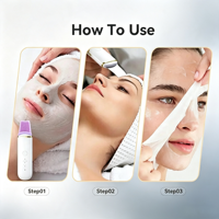 Nettoyeur de peau à ultrasons, éliminateur de points noirs, nettoyeur de pores, 4 modes, charge USB, lifting du visage, exfoliant, haute fréquence 24 kHz, soin du visage à domicile