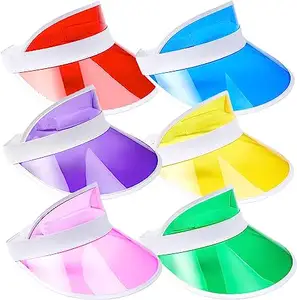 Plastic Visors Pub Golf Visor Fancy Dress Assorted Colours Pink Yellow Blue Green Orange Red Sun Hat Costume Hen Stag Party Hat
