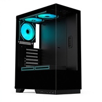 Boîtier PC panoramique vue mer 270 degrés, châssis gaming ATX Mid Tower, design aquarium, pour jeux vidéo