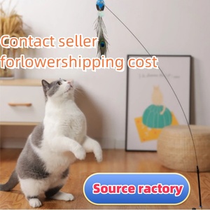 Jouet interactif pour chat Funny Simulation Bird Feather avec Bell Cat Stick Toy pour chaton jouant Teaser Wand Toy Pet Cats Supplies - Product Image 2