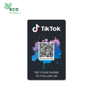Business TikTok Review Cards PVC/PAPER NFC Tap Social RFID Tiktok Business Cards - Product Image 2